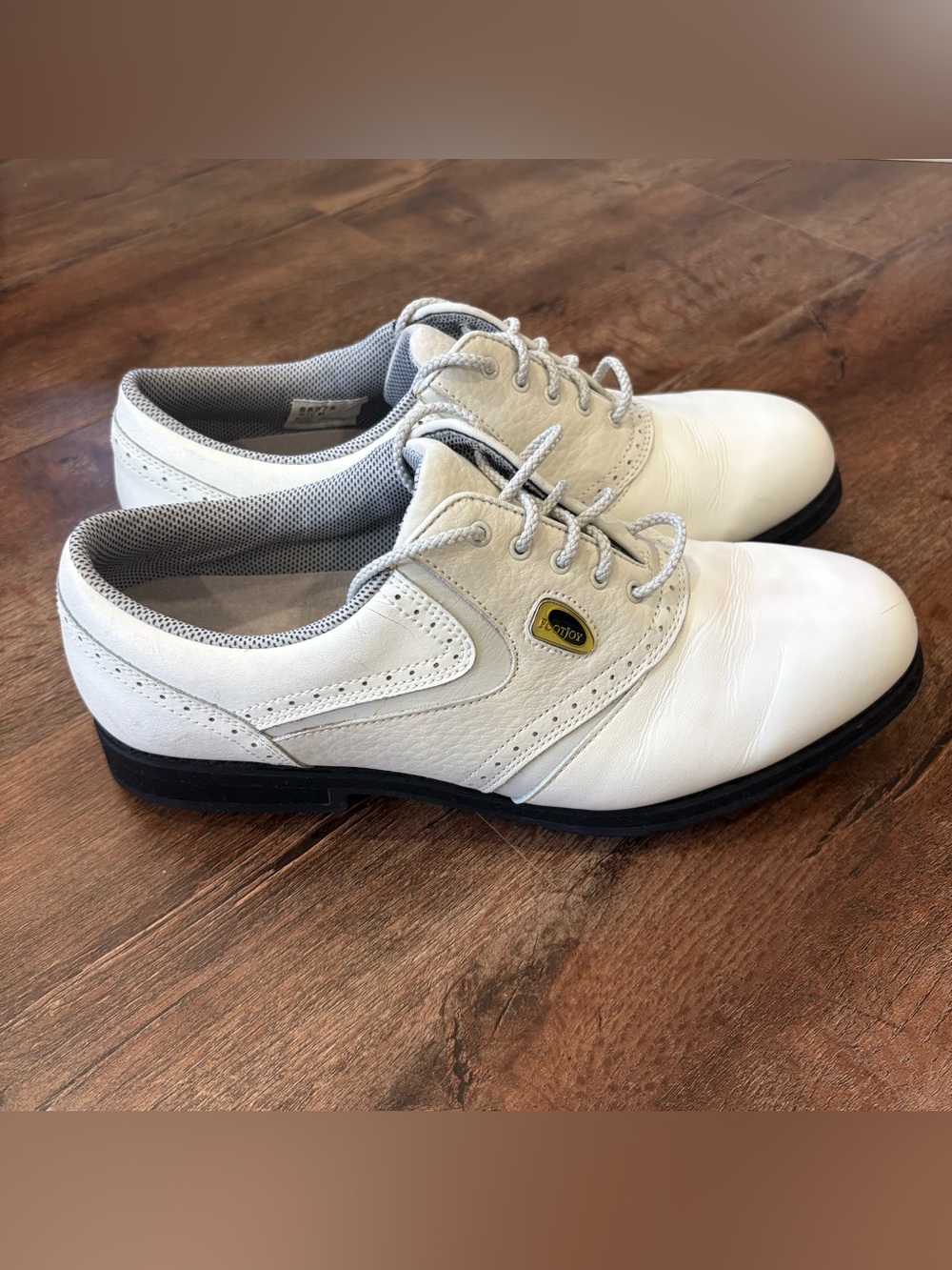 Footjoy Softjoys Terrains Golf Shoes Women Size 9.5M Gray and White Duramax Sole